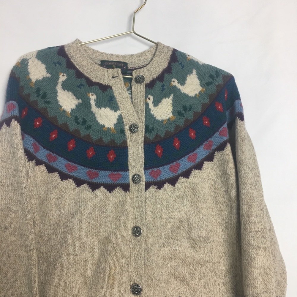 90s Vintage Oversized Slouchy Cardigan Sweater - Picture 3 of 8